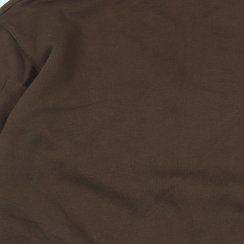 Pull&Bear Mens Brown Cotton Pullover Sweatshirt Size S - Pull & Bear