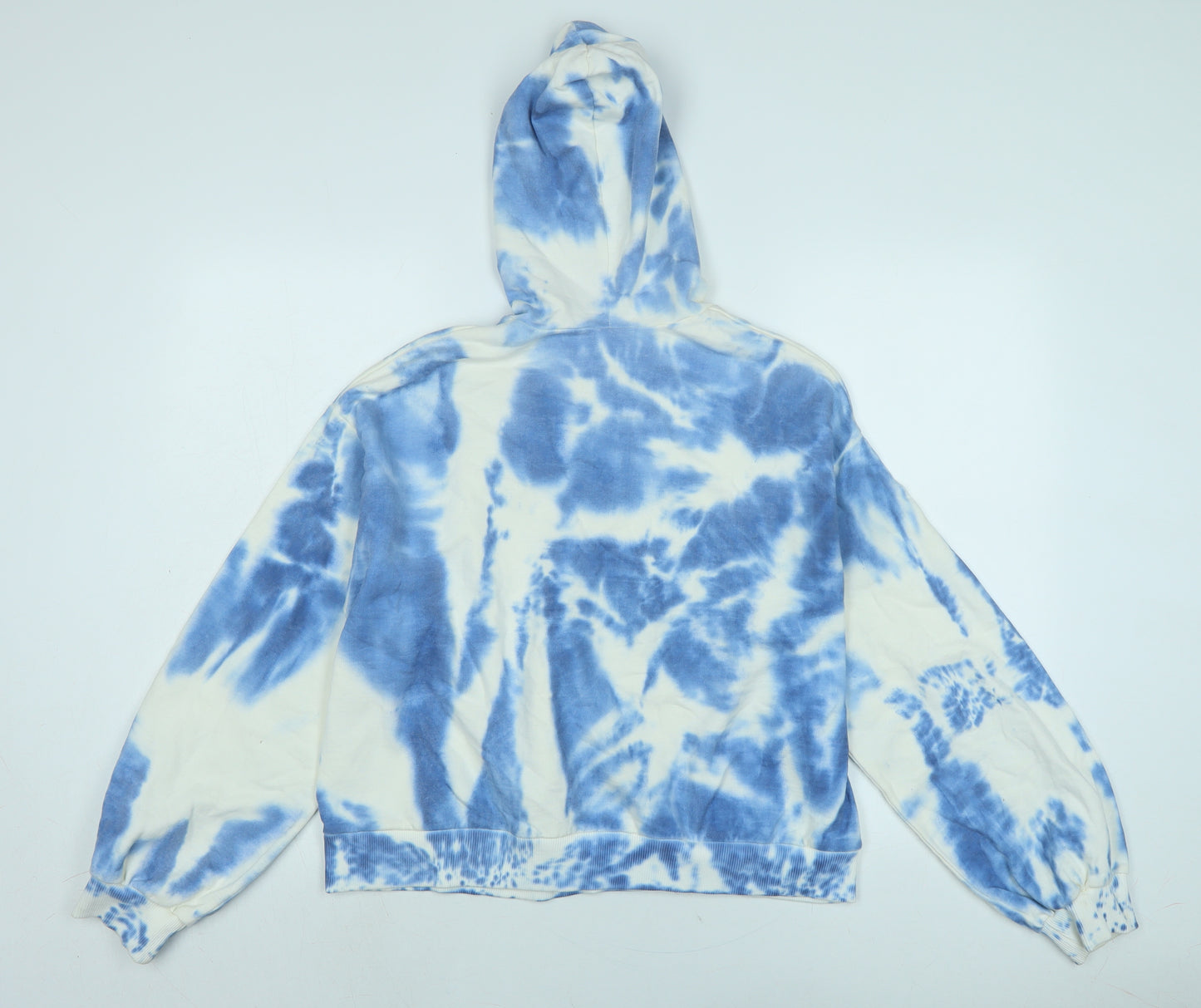 New York Womens Blue Cotton Pullover Hoodie Size M