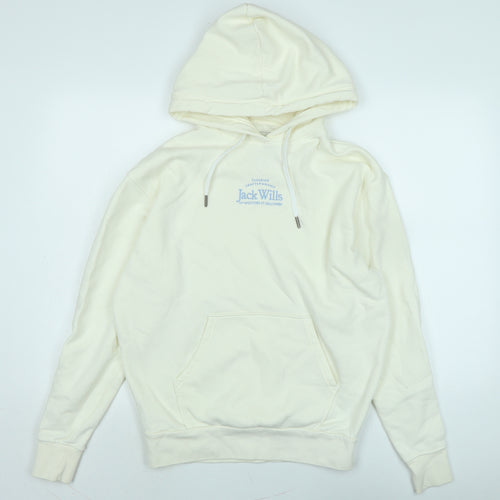 Jack Wills Womens Ivory Polyester Pullover Hoodie Size 6 - Jack Wills