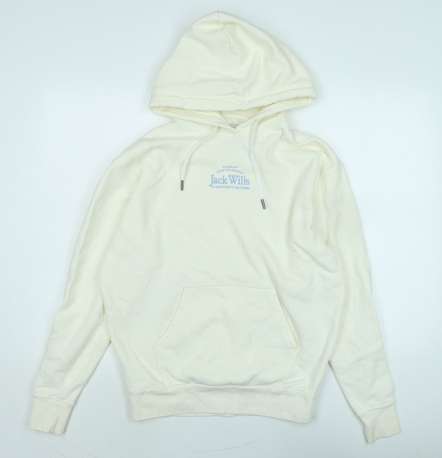 Jack Wills Womens Ivory Polyester Pullover Hoodie Size 6 - Jack Wills