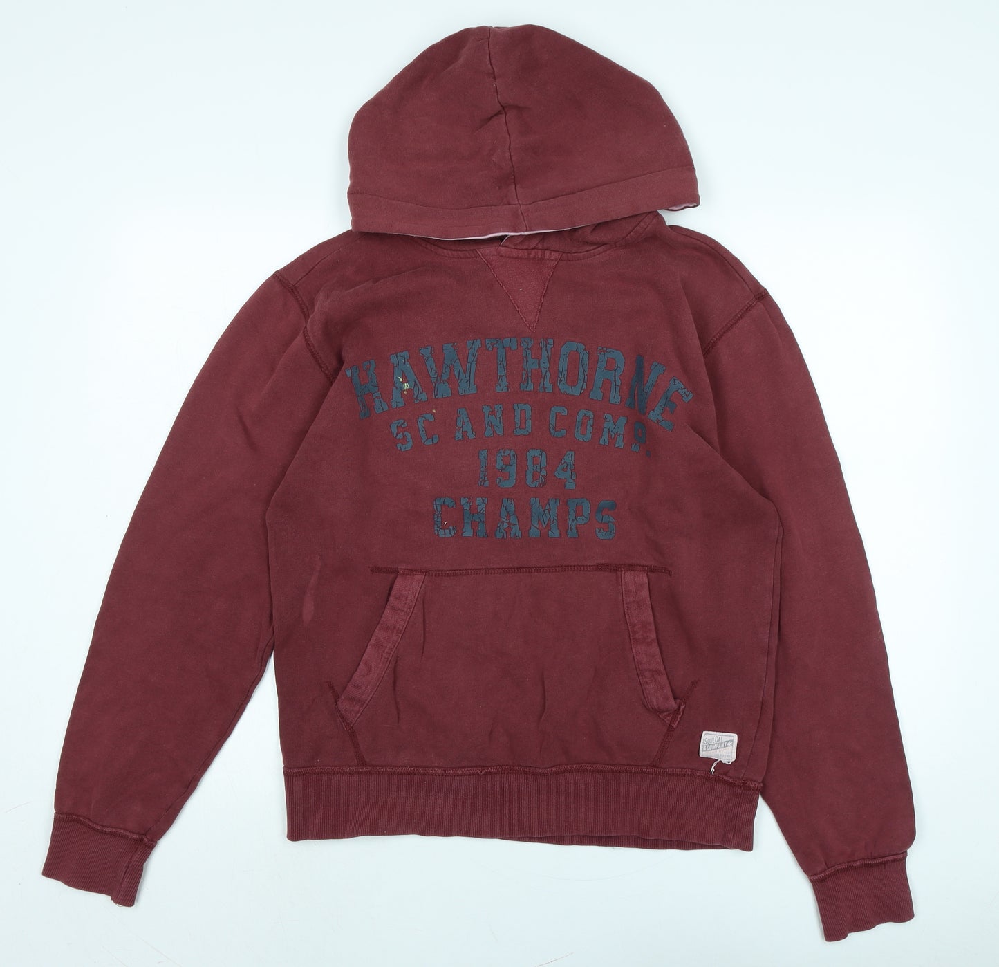 SoulCal&Co Mens Red Cotton Pullover Hoodie Size M - Soulcal & co
