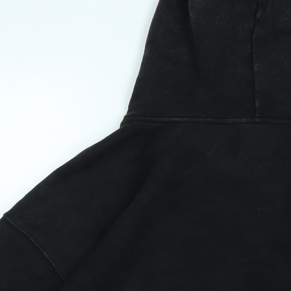 Unknown Mens Black Cotton Pullover Hoodie Size S - Unknown