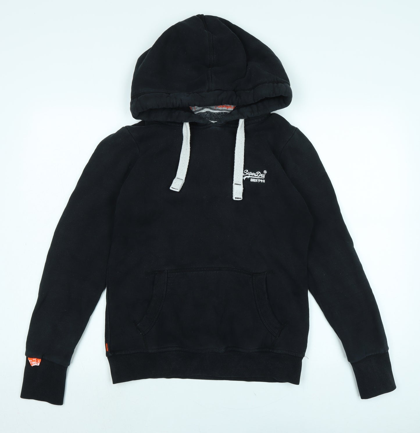 Superdry Mens Black Cotton Pullover Hoodie Size M - SUPERDRY