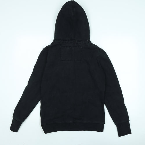Superdry Mens Black Cotton Pullover Hoodie Size M - SUPERDRY