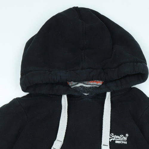 Superdry Mens Black Cotton Pullover Hoodie Size M - SUPERDRY