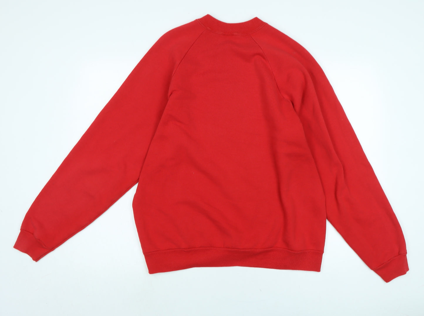 Screen Stars Mens Red Cotton Pullover Sweatshirt Size L - Screen Stars