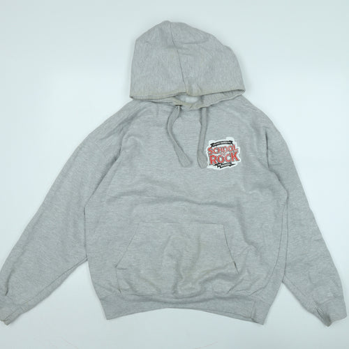 School of rock Mens Grey Cotton Pullover Hoodie Size M - School of rock