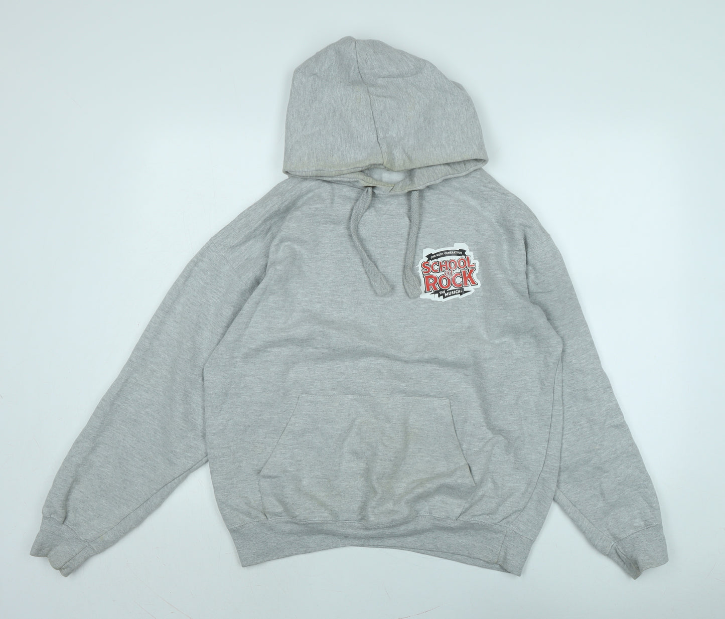 School of rock Mens Grey Cotton Pullover Hoodie Size M - School of rock
