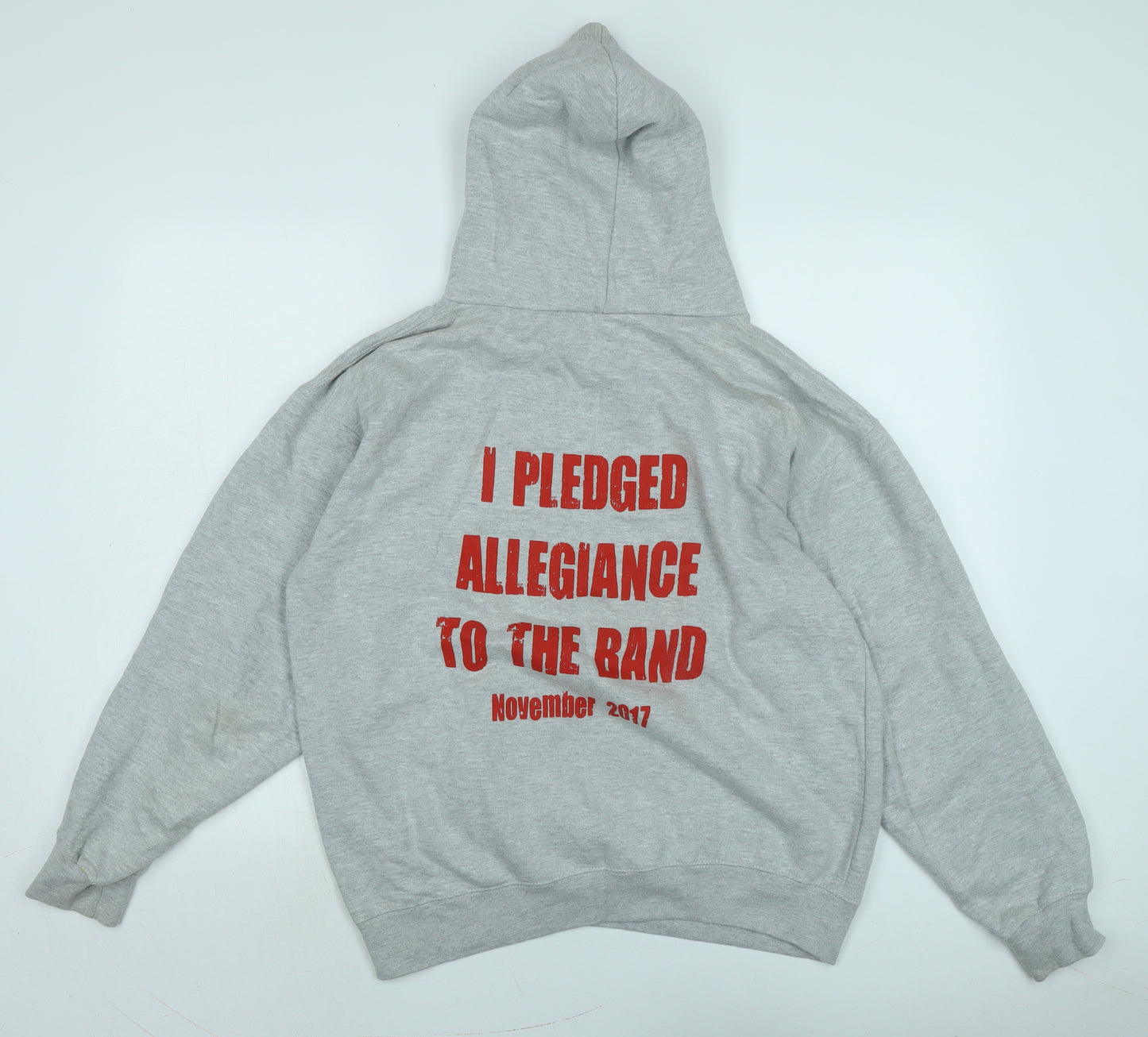 School of rock Mens Grey Cotton Pullover Hoodie Size M - School of rock