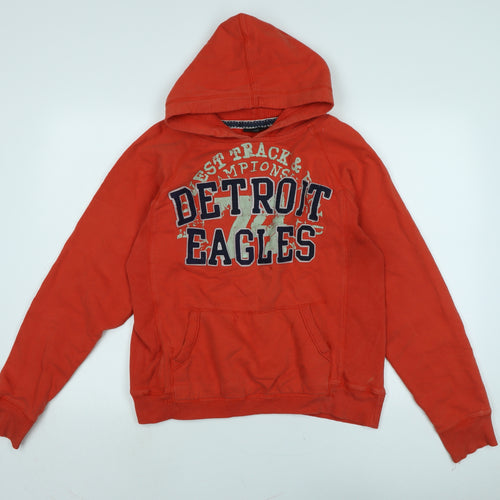 Cederwood state Mens Orange Cotton Pullover Hoodie Size M - Cedarwood state