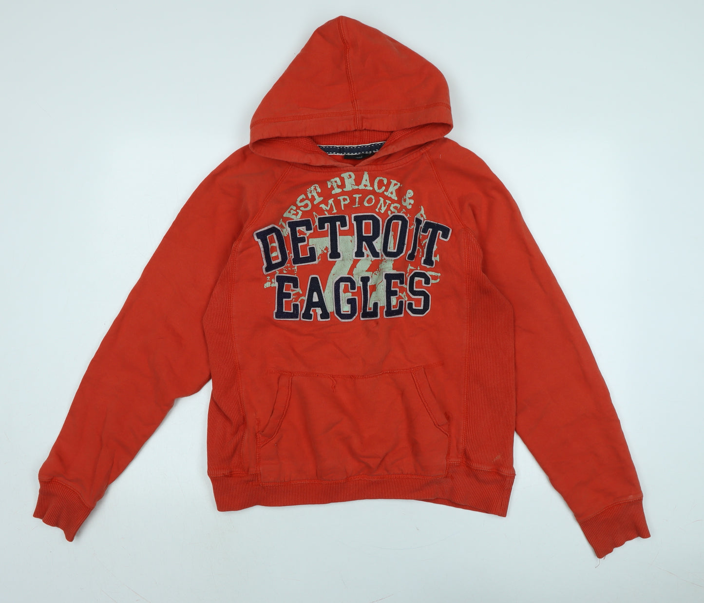 Cederwood state Mens Orange Cotton Pullover Hoodie Size M - Cedarwood state