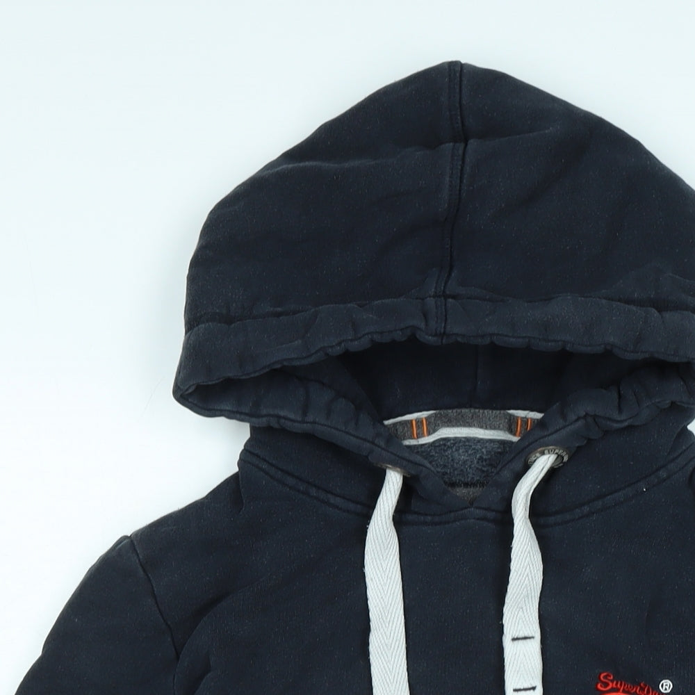 Superdry Mens Blue Cotton Pullover Hoodie Size M - SUPERDRY