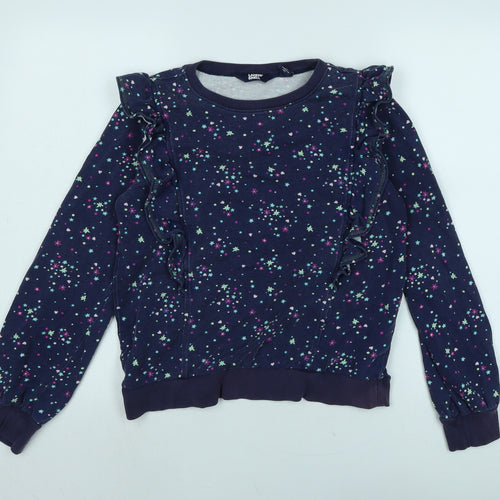 Lands End Womens Blue Cotton Pullover Sweatshirt Size L - Lands End
