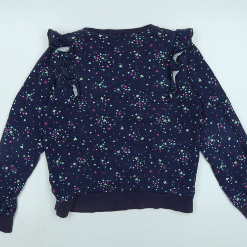 Lands End Womens Blue Cotton Pullover Sweatshirt Size L - Lands End