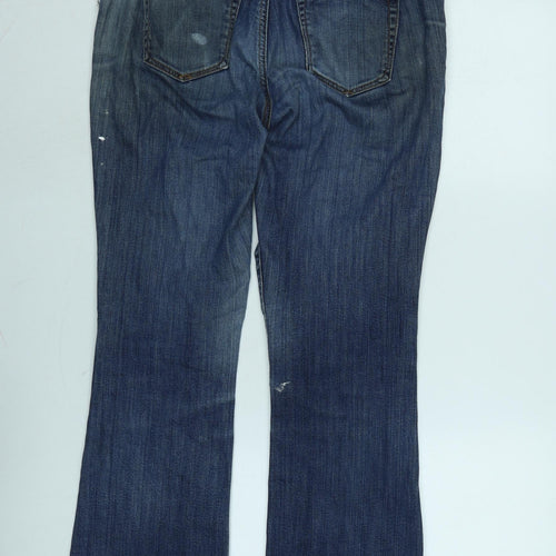 Gap Womens Blue Cotton Blend Bootcut Jeans Size 32 in L30 in Regular Zip - Gap