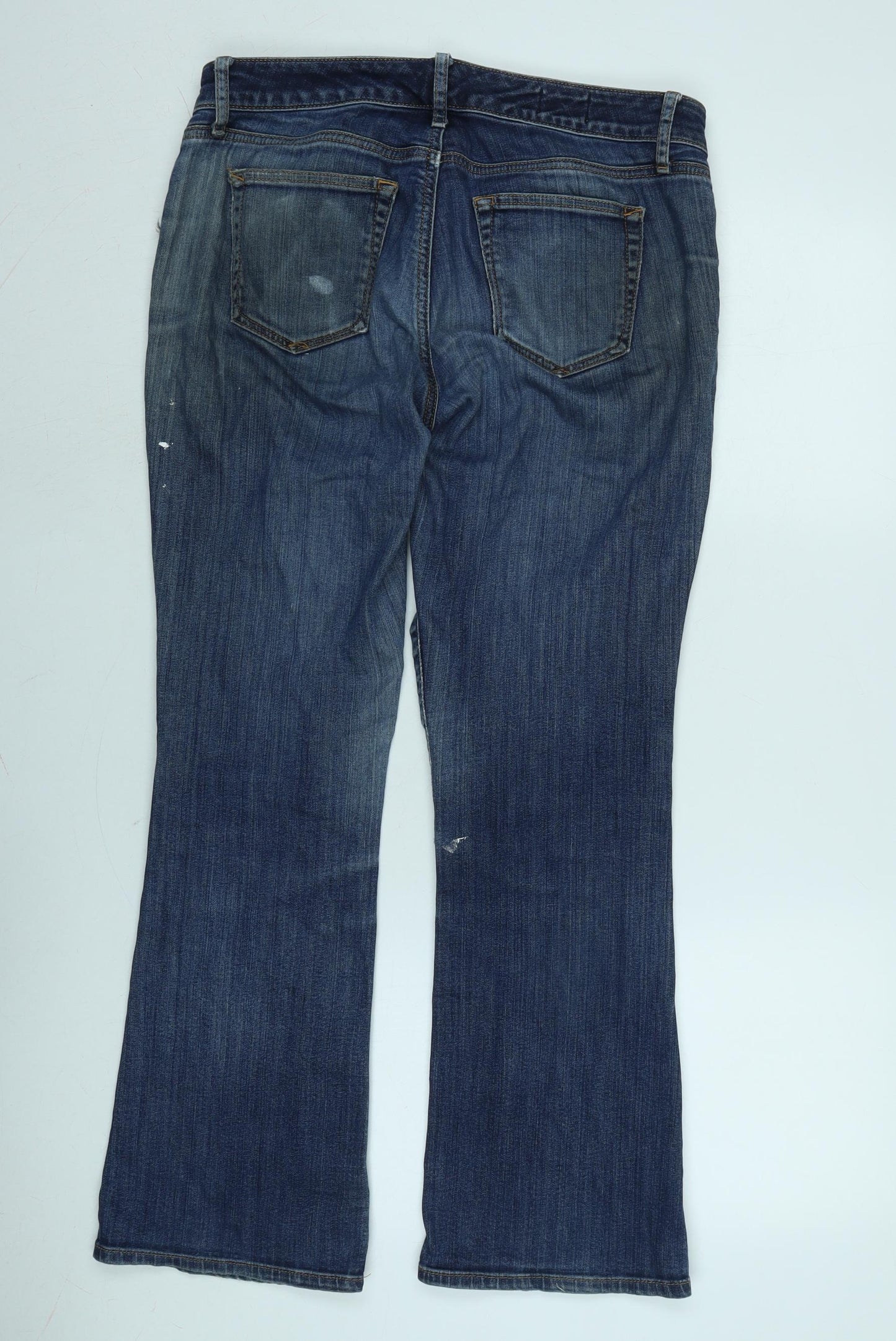 Gap Womens Blue Cotton Blend Bootcut Jeans Size 32 in L30 in Regular Zip - Gap