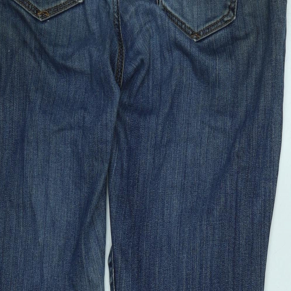 Gap Womens Blue Cotton Blend Bootcut Jeans Size 32 in L30 in Regular Zip - Gap