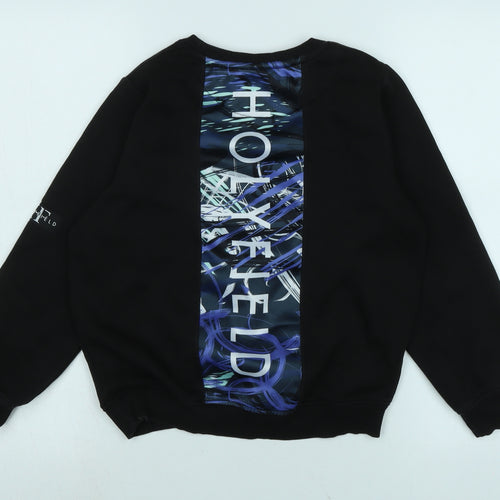 Holyfield Boys Black Polyester Pullover Sweatshirt Size 8-9 Years - Holifield