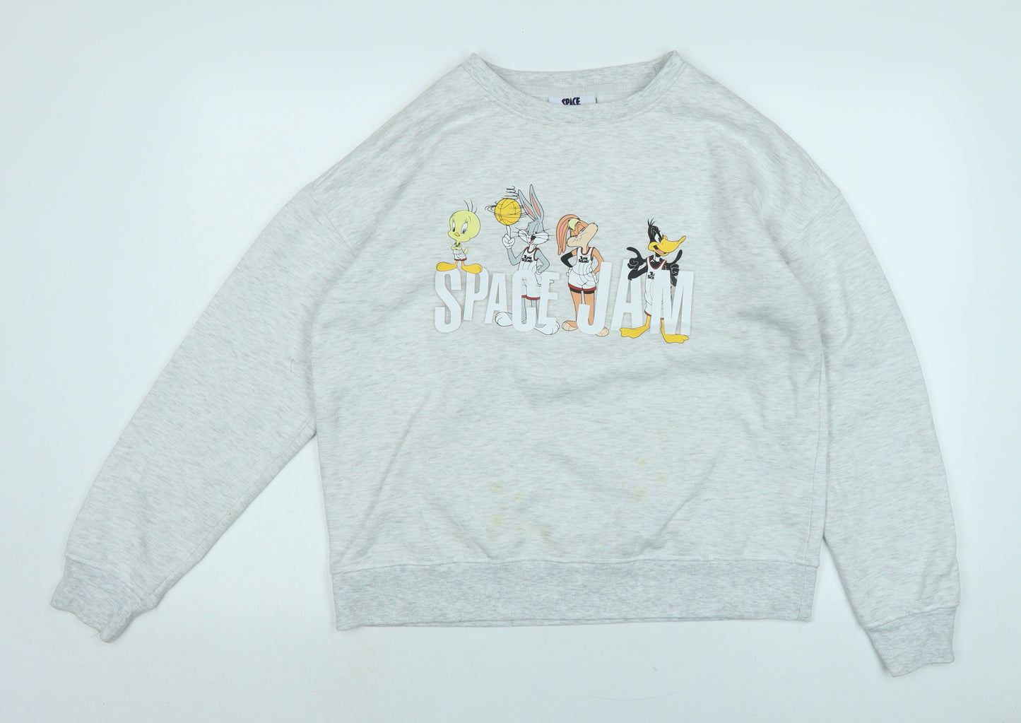 SPICE JAM Womens Grey Cotton Pullover Sweatshirt Size 12 - Spice Jam