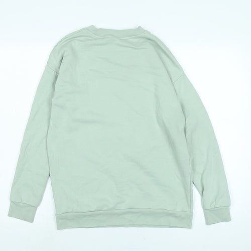 Disney Womens Green Cotton Pullover Sweatshirt Size S - Disney