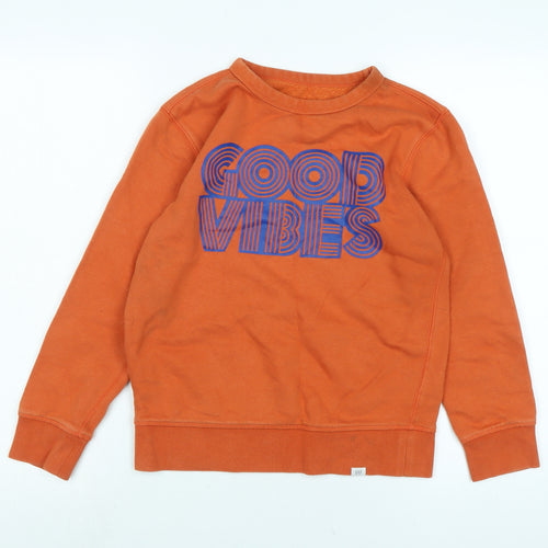 Gap Boys Orange Cotton Pullover Sweatshirt Size L - Gap