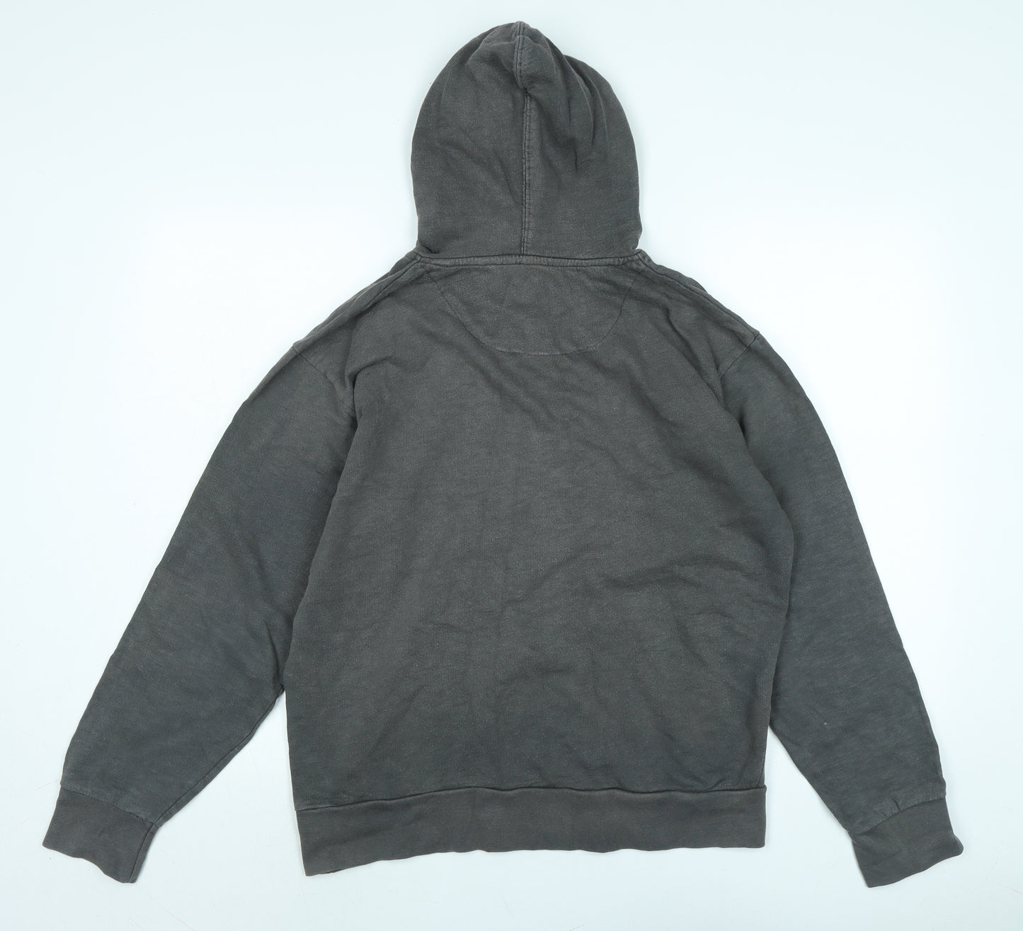 DENIM SEVENTY THREE Mens Grey Cotton Pullover Hoodie Size S - Denim Seventy three