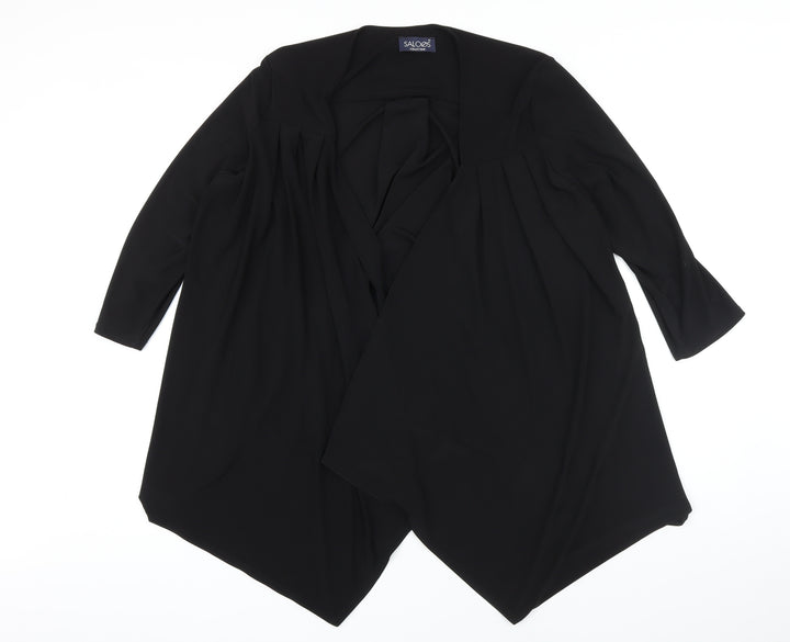 Saloos Womens Black Jacket Blazer Size XL