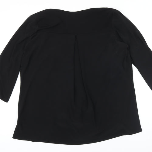 Saloos Womens Black Jacket Blazer Size XL