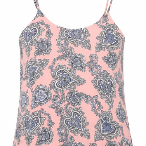 Oasis Womens Multicoloured Paisley Polycarbamide Camisole Blouse Size 10 Boat Neck