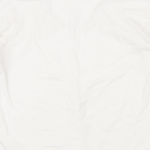 Orbix Womens White Viscose Basic T-Shirt Size M Scoop Neck