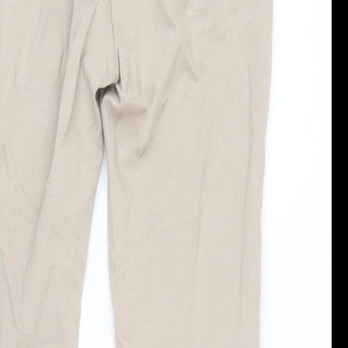 Lina Womens Beige Cotton Jegging Leggings Size L L24 in