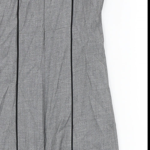 Oasis Womens Grey Polyester Pencil Dress Size 8 Boat Neck