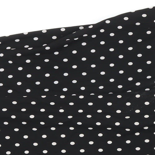 Nasty Gal Womens Black Polka Dot Polyester A-Line Size 8 Sweetheart Zip