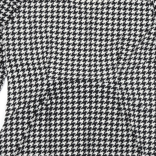 Foil Womens Multicoloured Houndstooth Polyester Shift Size S V-Neck