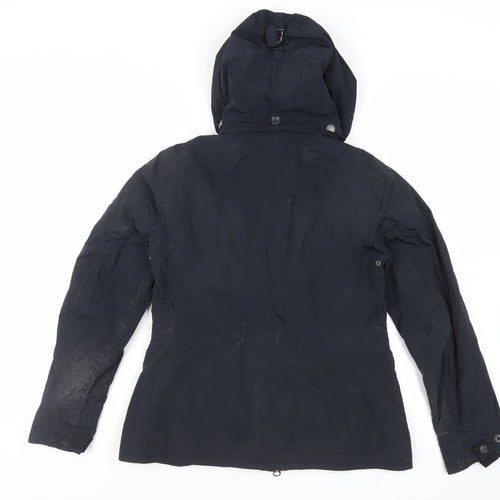 Sailors & Brides Womens Black Jacket Size M Zip - Hooded Water Resistant