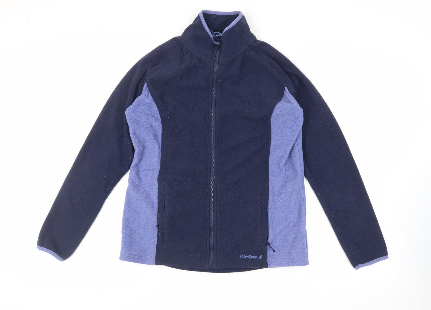 Peter Storm Womens Blue Polyester Full Zip Sweatshirt Size 12 Zip - Logo