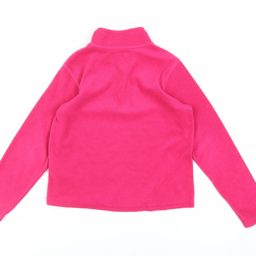 Regatta Girls Pink Polyester Pullover Sweatshirt Size 9-10 Years Zip - Logo