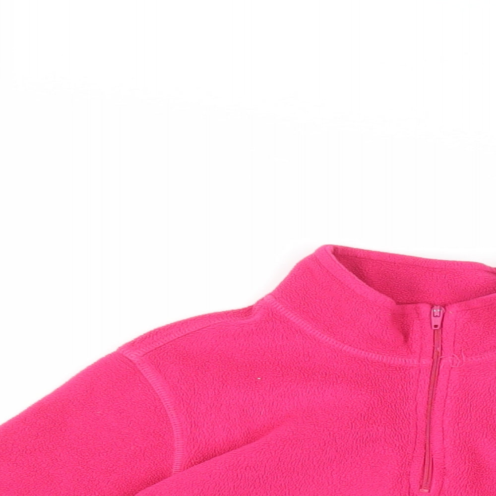 Regatta Girls Pink Polyester Pullover Sweatshirt Size 9-10 Years Zip - Logo