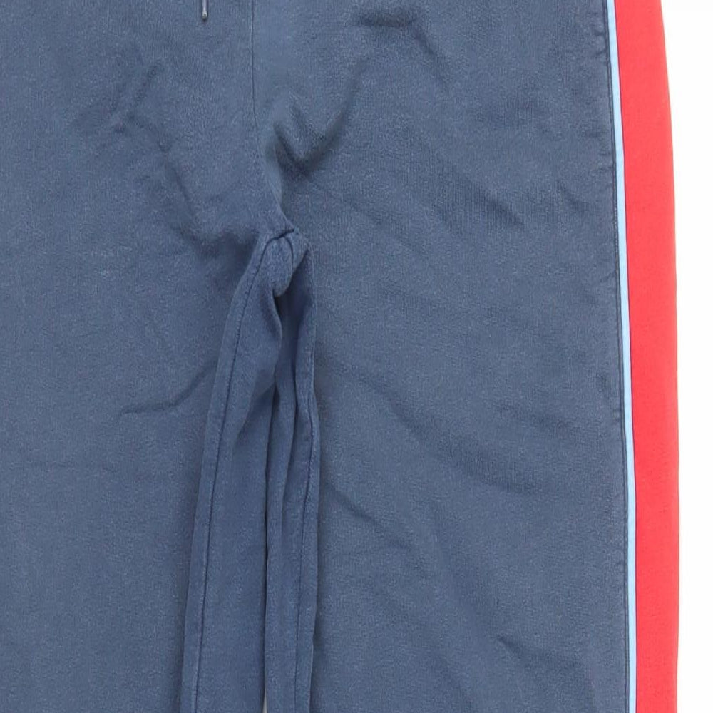 Lonsdale Mens Blue Cotton Jogger Trousers Size M L33 in Regular Drawstring - Logo