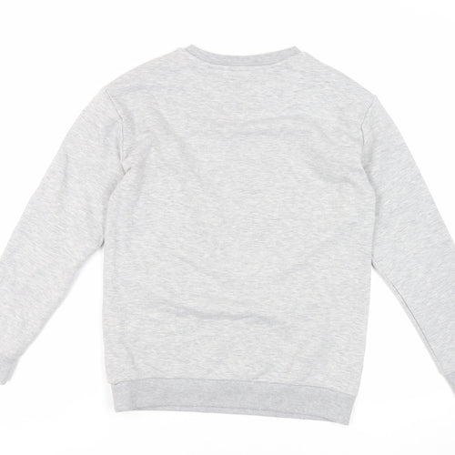 Marks and Spencer Girls Grey Cotton Pullover Sweatshirt Size 12-13 Years Pullover - Minecraft