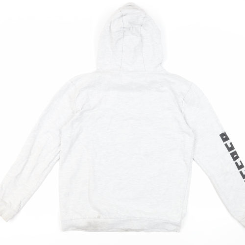 Jinx Boys Grey Cotton Pullover Hoodie Size 14-15 Years Pullover - Minecraft