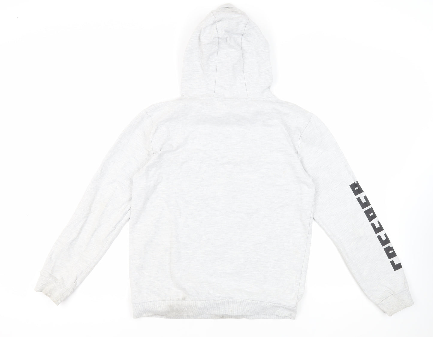 Jinx Boys Grey Cotton Pullover Hoodie Size 14-15 Years Pullover - Minecraft