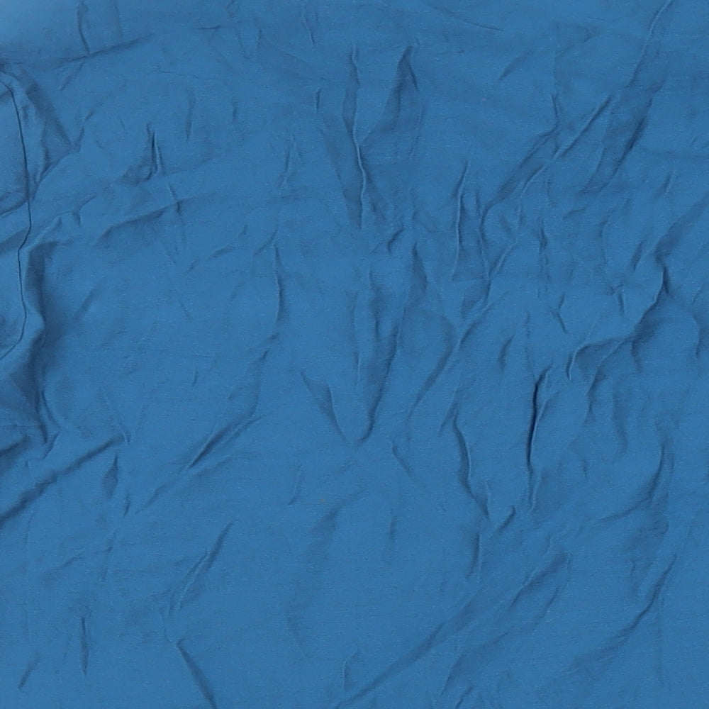 NEXT Womens Blue Viscose Tunic Button-Up Size 12 Collared