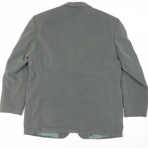 Marks and Spencer Mens Green Polyester Jacket Blazer Size 46 Regular
