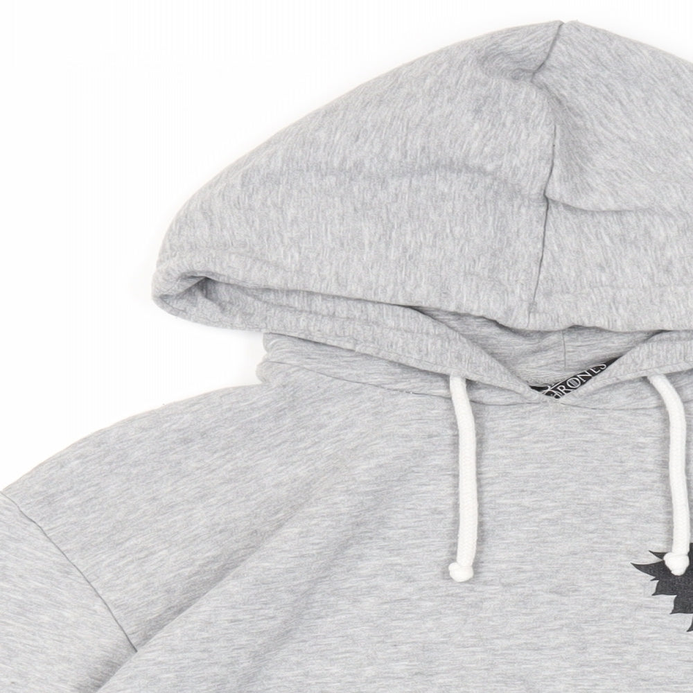 Game Of Thrones Womens Grey Cotton Pullover Hoodie Size S Pullover - Logo Pockets