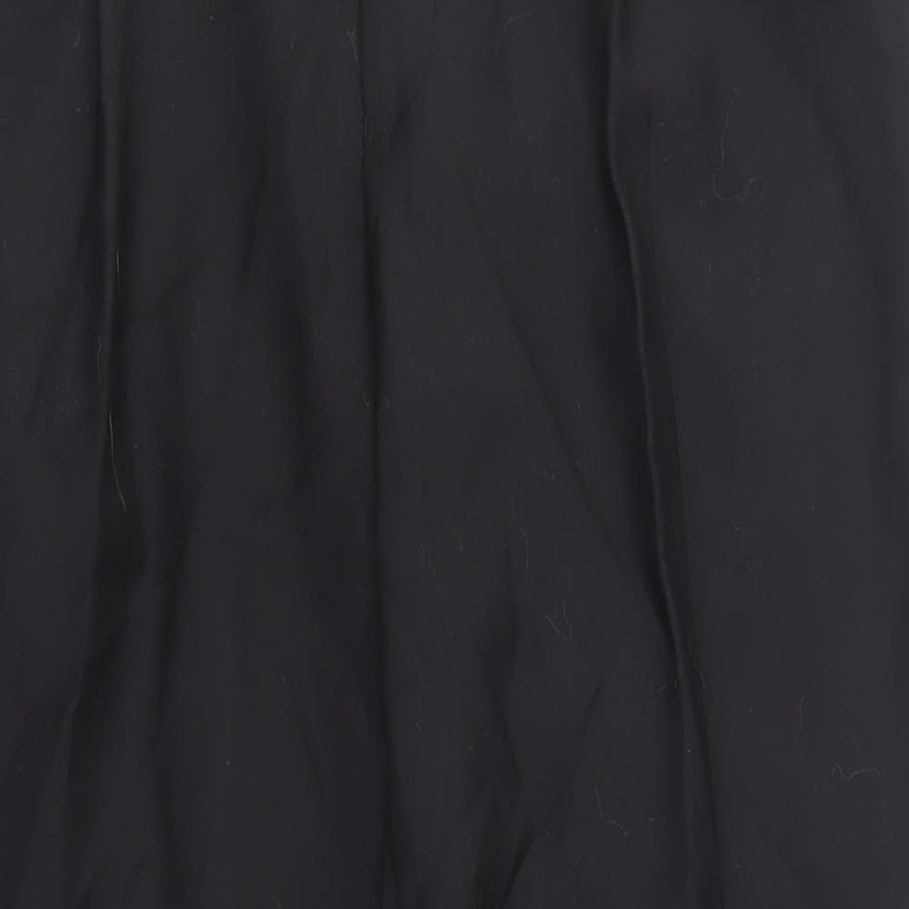 Scott & Taylor Mens Black Polyester Dress Pants Trousers Size 36 in L32 in Regular Zip