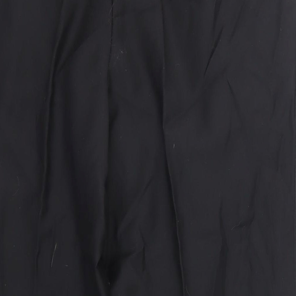 Scott & Taylor Mens Black Polyester Dress Pants Trousers Size 36 in L32 in Regular Zip