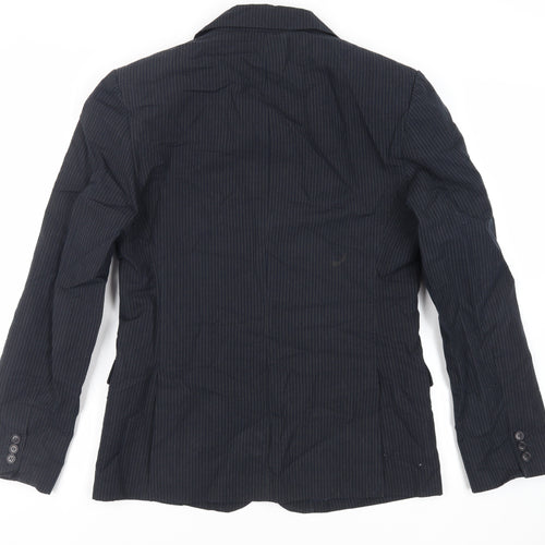 FARHI Mens Blue Striped Jacket Blazer Size M Button