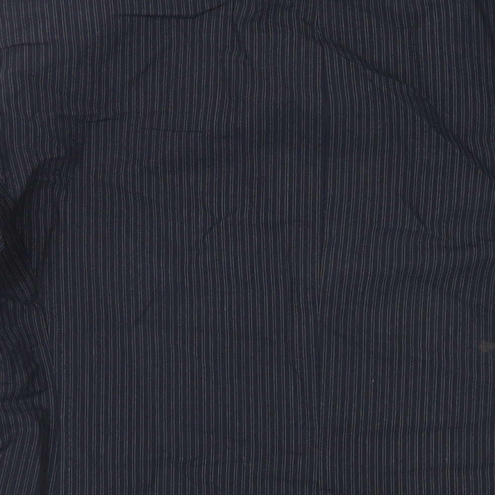 FARHI Mens Blue Striped Jacket Blazer Size M Button