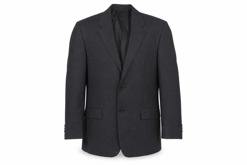 Front view of Clubclass men’s grey polyester jacket suit jacket, size 42, regular